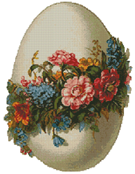 Free Cross Stitch Online - Easter Egg with Flowers.gif