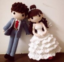 Amigurumi bride and groom wedding dolls….jpg