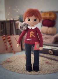 Polly Toys Crochet - Dasha Lobacheva - Ron Weasley and Scabbers.jpg