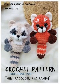 @chirka_toys - Ekaterina Chirkova - Sweet Peas - Mini Raccoon,Red Panda-ENG.jpg