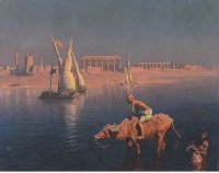 Adam Styka -Water carriers and feluccas in front of the Temple of Philea, Egypt.jpg